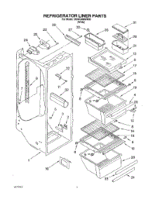 02 - Refrigerator Liner parts for Whirlpool Refrigerator 3XARG496WP00 from AppliancePartsPros.com