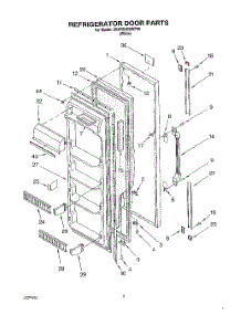 06 - Refrigerator Door parts for Whirlpool Refrigerator 3XARG496WP00 from AppliancePartsPros.com