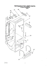 02 - Refrigerator Liner parts for Whirlpool Refrigerator 3XARG498WP00 from AppliancePartsPros.com