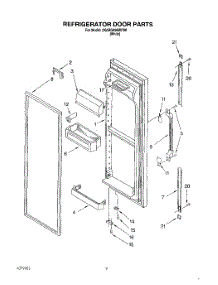06 - Refrigerator Door parts for Whirlpool Refrigerator 3XARG498WP00 from AppliancePartsPros.com