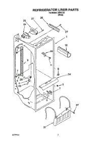 02 - Refrigerator Liner parts for Whirlpool Refrigerator 3XRA720 from AppliancePartsPros.com