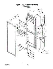 06 - Refrigerator Door parts for Whirlpool Refrigerator 3XRA720 from AppliancePartsPros.com