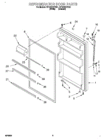 04 - Refrigerator Door parts for Roper Refrigerator RT18DKXEN01 from AppliancePartsPros.com
