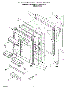 06 - Refrigerator Door parts for Kitchenaid Refrigerator KTRS22KAAL12 from AppliancePartsPros.com