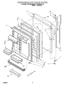 06 - Refrigerator Door parts for Kitchenaid Refrigerator KTRS22MAWH12 from AppliancePartsPros.com