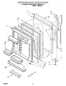 06 - Refrigerator Door parts for Kitchenaid Refrigerator KTRS25KAAL12 from AppliancePartsPros.com