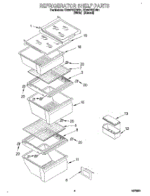 03 - Refrigerator Shelf parts for Whirlpool Refrigerator ED22PSXDW01 from AppliancePartsPros.com