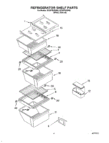 03 - Refrigerator Shelf parts for Whirlpool Refrigerator ED25PSXDW02 from AppliancePartsPros.com