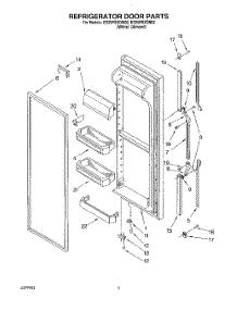 06 - Refrigerator Door parts for Whirlpool Refrigerator ED25PSXDW02 from AppliancePartsPros.com