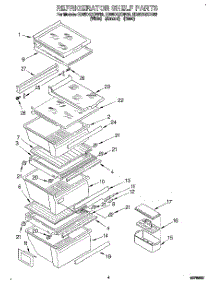 03 - Refrigerator Shelf parts for Whirlpool Refrigerator ED25DQXDB02 from AppliancePartsPros.com