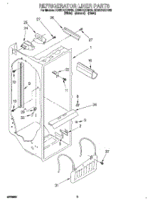 02 - Refrigerator Liner parts for Whirlpool Refrigerator ED25DQXDN02 from AppliancePartsPros.com
