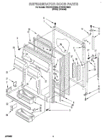 06 - Refrigerator Door parts for Whirlpool Refrigerator ET22DKXBN02 from AppliancePartsPros.com