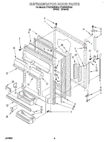 06 - Refrigerator Door parts for Whirlpool Refrigerator ET22DMXBW02 from AppliancePartsPros.com