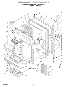 07 - Refrigerator Door parts for Whirlpool Refrigerator ET25DQRBW02 from AppliancePartsPros.com