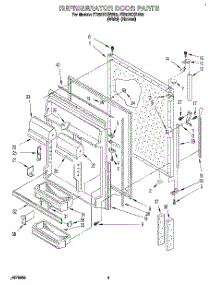 06 - Refrigerator Door parts for Whirlpool Refrigerator ET25DKXBW02 from AppliancePartsPros.com