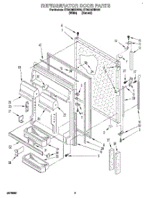 06 - Refrigerator Door parts for Whirlpool Refrigerator ET25DMXBW02 from AppliancePartsPros.com