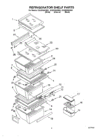 03 - Refrigerator Shelf parts for Whirlpool Refrigerator ED22DQXDW01 from AppliancePartsPros.com