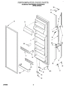 06 - Refrigerator Door parts for Whirlpool Refrigerator ED25TWXDW01 from AppliancePartsPros.com