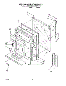 06 - Refrigerator Door parts for Whirlpool Refrigerator ET25PKXDW00 from AppliancePartsPros.com