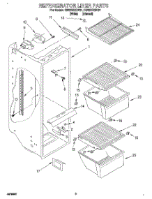 02 - Refrigerator Liner parts for Roper Refrigerator RS22BRXDN01 from AppliancePartsPros.com