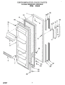 05 - Refrigerator Door parts for Roper Refrigerator RS22BRXDN01 from AppliancePartsPros.com