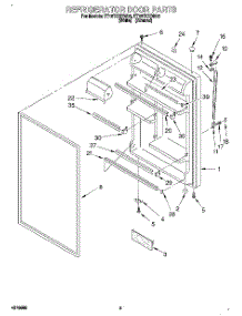 04 - Refrigerator Door parts for Whirlpool Refrigerator ET18TKXDN03 from AppliancePartsPros.com