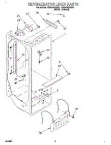 02 - Refrigerator Liner parts for Roper Refrigerator RS25AWXEN01 from AppliancePartsPros.com