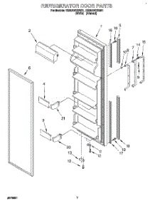 06 - Refrigerator Door parts for Roper Refrigerator RS25AWXEW01 from AppliancePartsPros.com