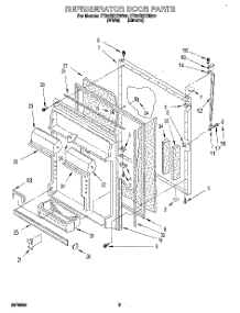 06 - Refrigerator Door parts for Whirlpool Refrigerator ET22PKXDW00 from AppliancePartsPros.com
