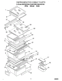 03 - Refrigerator Shelf parts for Whirlpool Refrigerator ED22DSXDN02 from AppliancePartsPros.com