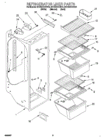 02 - Refrigerator Liner parts for Whirlpool Refrigerator 8ED20ZKXDN01 from AppliancePartsPros.com