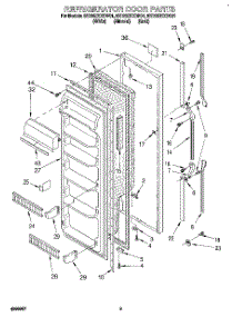 06 - Refrigerator Door parts for Whirlpool Refrigerator 8ED20ZKXDN01 from AppliancePartsPros.com
