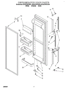 06 - Refrigerator Door parts for Whirlpool Refrigerator 8ED22PWXDW01 from AppliancePartsPros.com