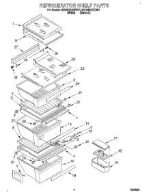 03 - Refrigerator Shelf parts for Whirlpool Refrigerator 8ED25DQXDN01 from AppliancePartsPros.com