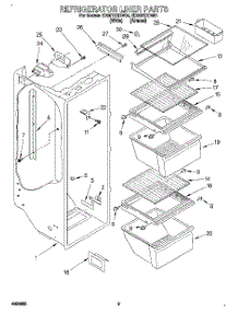 02 - Refrigerator Liner parts for Whirlpool Refrigerator ED20TKXDN01 from AppliancePartsPros.com