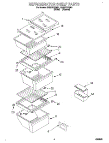 03 - Refrigerator Shelf parts for Whirlpool Refrigerator ED22PKXDN01 from AppliancePartsPros.com