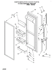 05 - Refrigerator Door parts for Whirlpool Refrigerator ED22PKXDN01 from AppliancePartsPros.com