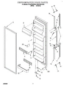 06 - Refrigerator Door parts for Whirlpool Refrigerator ED22TWXDN02 from AppliancePartsPros.com