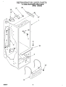 02 - Refrigerator Liner parts for Whirlpool Refrigerator ED25PWXDW01 from AppliancePartsPros.com