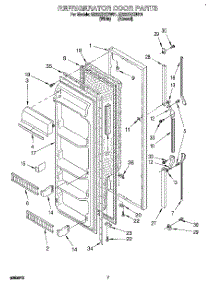 06 - Refrigerator Door parts for Whirlpool Refrigerator ED22ZRXDW01 from AppliancePartsPros.com