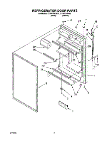 04 - Refrigerator Door parts for Whirlpool Refrigerator ET18HTXDW03 from AppliancePartsPros.com