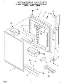 04 - Refrigerator Door parts for Kitchenaid Refrigerator KTRS21MDBL01 from AppliancePartsPros.com