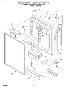 04 - Refrigerator Door parts for Kitchenaid Refrigerator KTRS19KDAL01 from AppliancePartsPros.com