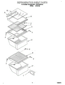 03 - Refrigerator Shelf parts for Whirlpool Refrigerator TS22AWXDW01 from AppliancePartsPros.com