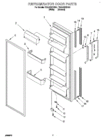 06 - Refrigerator Door parts for Whirlpool Refrigerator TS22AWXDW01 from AppliancePartsPros.com