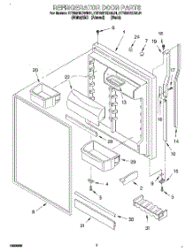 04 - Refrigerator Door parts for Kitchenaid Refrigerator KTRS21KDWH01 from AppliancePartsPros.com