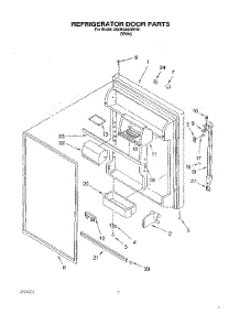 04 - Refrigerator Door parts for Whirlpool Refrigerator 3XARG493WP01 from AppliancePartsPros.com