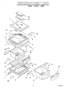03 - Refrigerator Shelf parts for Kitchenaid Refrigerator KSRP25QDAL01 from AppliancePartsPros.com