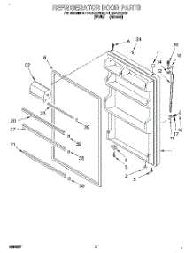 04 - Refrigerator Door parts for Roper Refrigerator RT18DKXEW03 from AppliancePartsPros.com