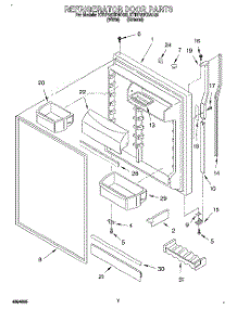 04 - Refrigerator Door parts for Kitchenaid Refrigerator KTRP20KDAL02 from AppliancePartsPros.com